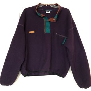 Vintage Columbia Quarter Button Fleece L